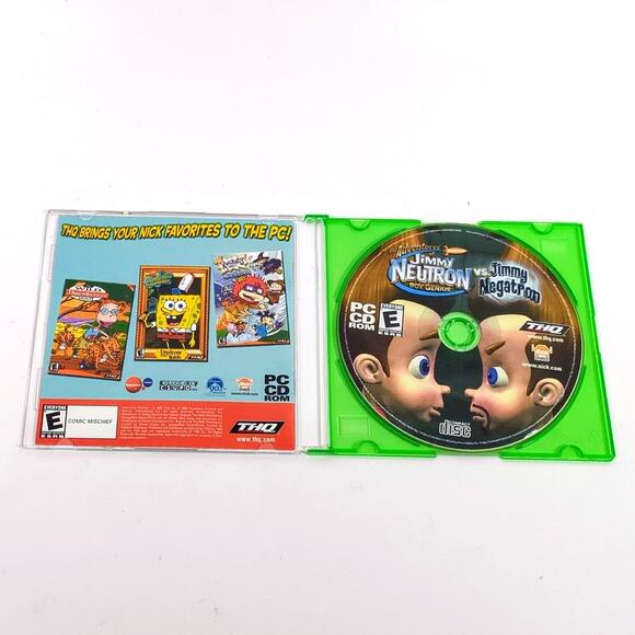 Jimmy Neutron vs Jimmy Negatron PC CD-ROM THQ Nickelodeon 2002 Used Good Game - Picture 3 of 4